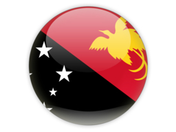 Round icon. Flag of Papua New Guinea